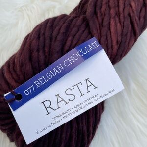 Malabrigo Rasta Super Bulky Yarn in Belgian Chocolate